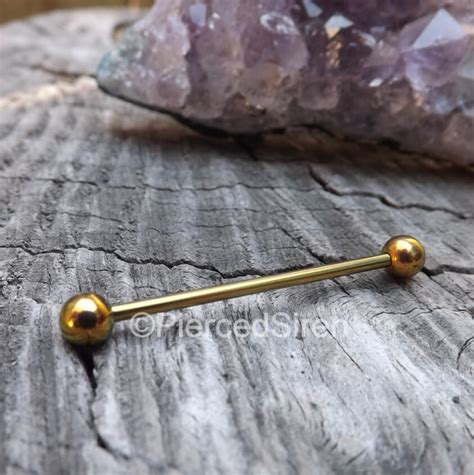 rose gold industrial barbell